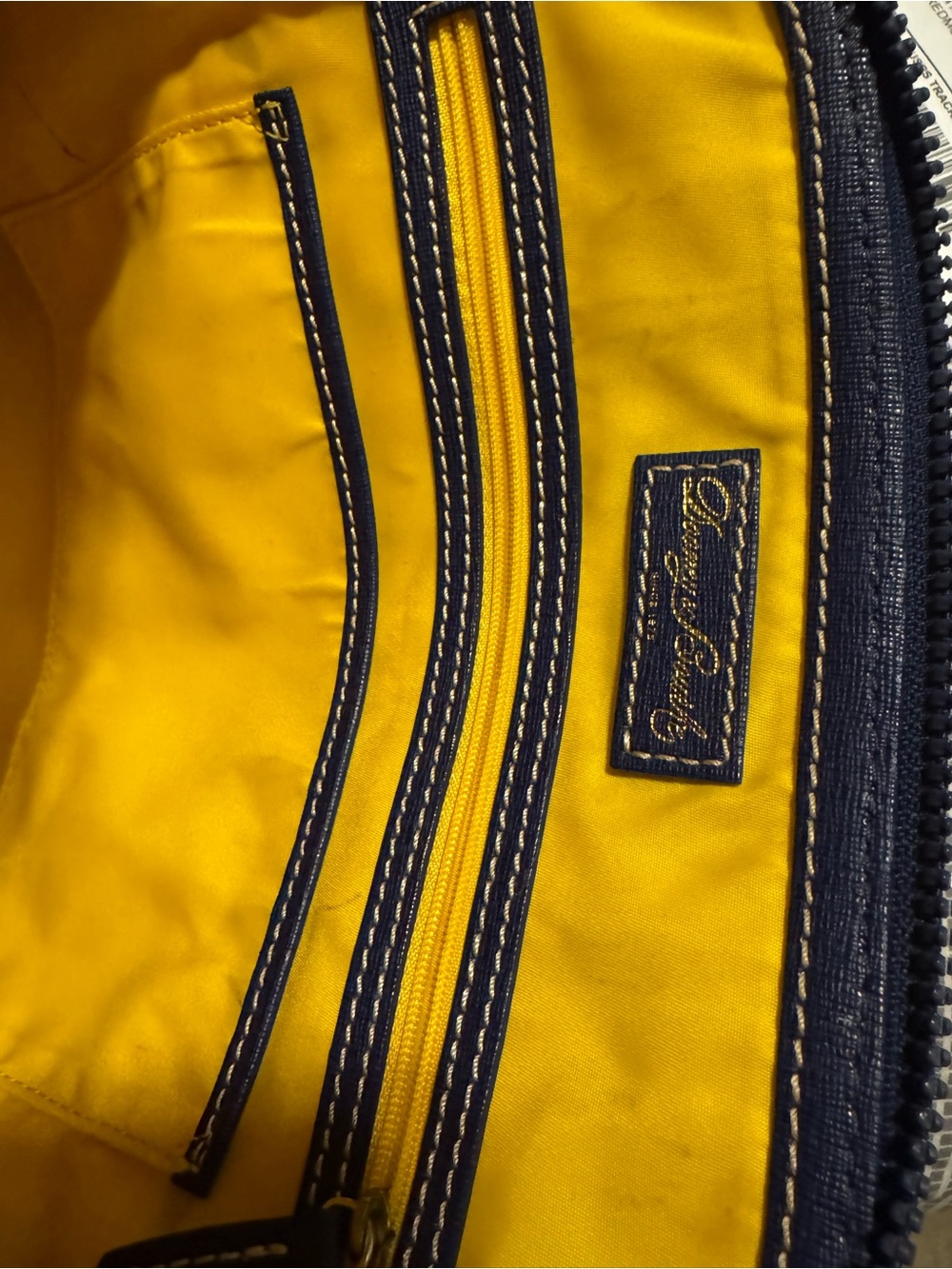 Dooney & Bourke Navy and white Patterned Satchel - Picture 5 of 16